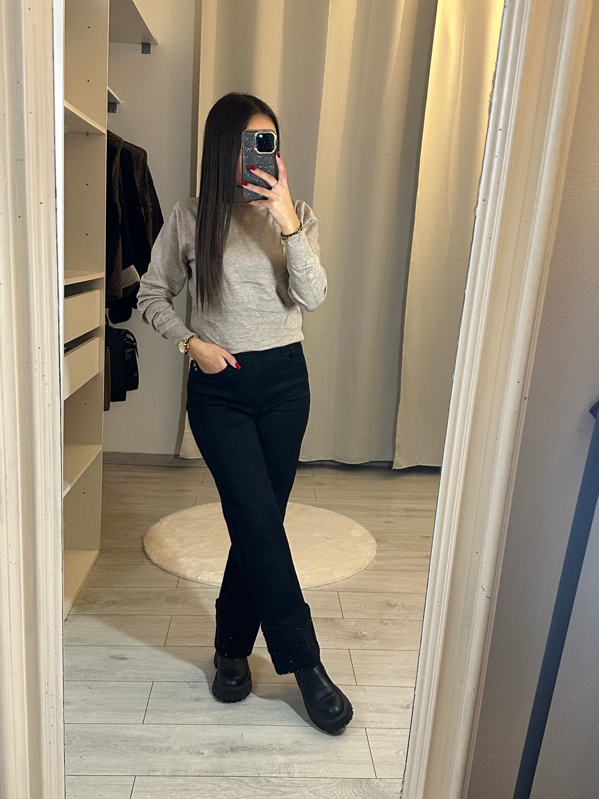 Pull col roulé